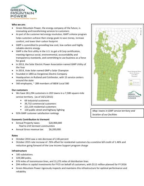 W~Robert%20Dostis~Green%20Mountain%20Power%202016%20Fact%20Sheet~1-15-2016