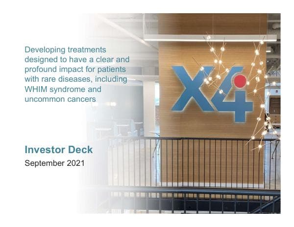 X4 Pharmaceuticals_September_2021_493_74493