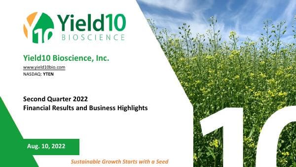 Yield10 Bioscience_August_2022_450_86450